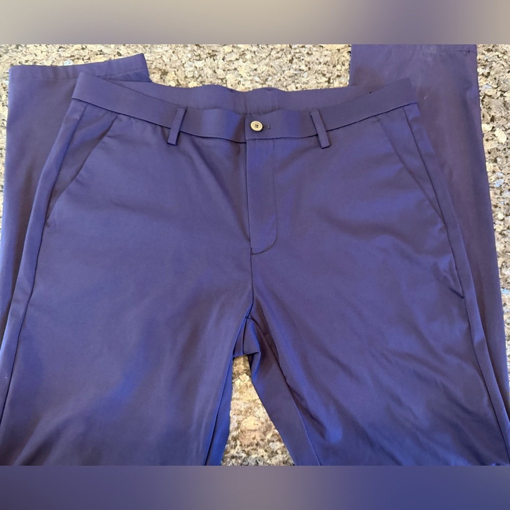 BAROCCO ESSENTIAL PANT Navy Men’s Golf Dress Office Business Pants 36 Slim